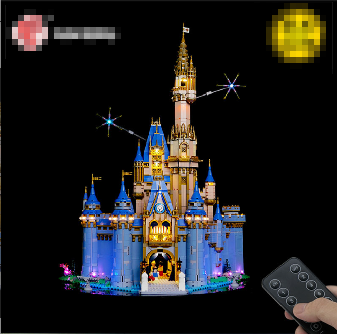 LP building block lighting suitable for LEGO 43222 new Disney Cinderella Castle building block LED remote control light