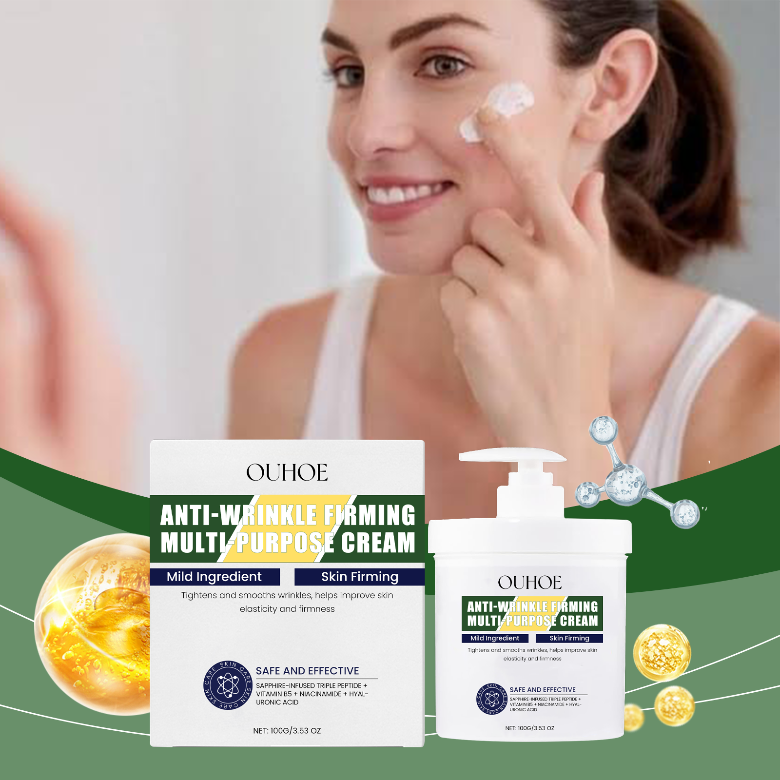 Firming And Moisturizing Anti-Wrinkle Cream, Delicate Firming And Moisturizing Moisturizing Cream Gently Care For The