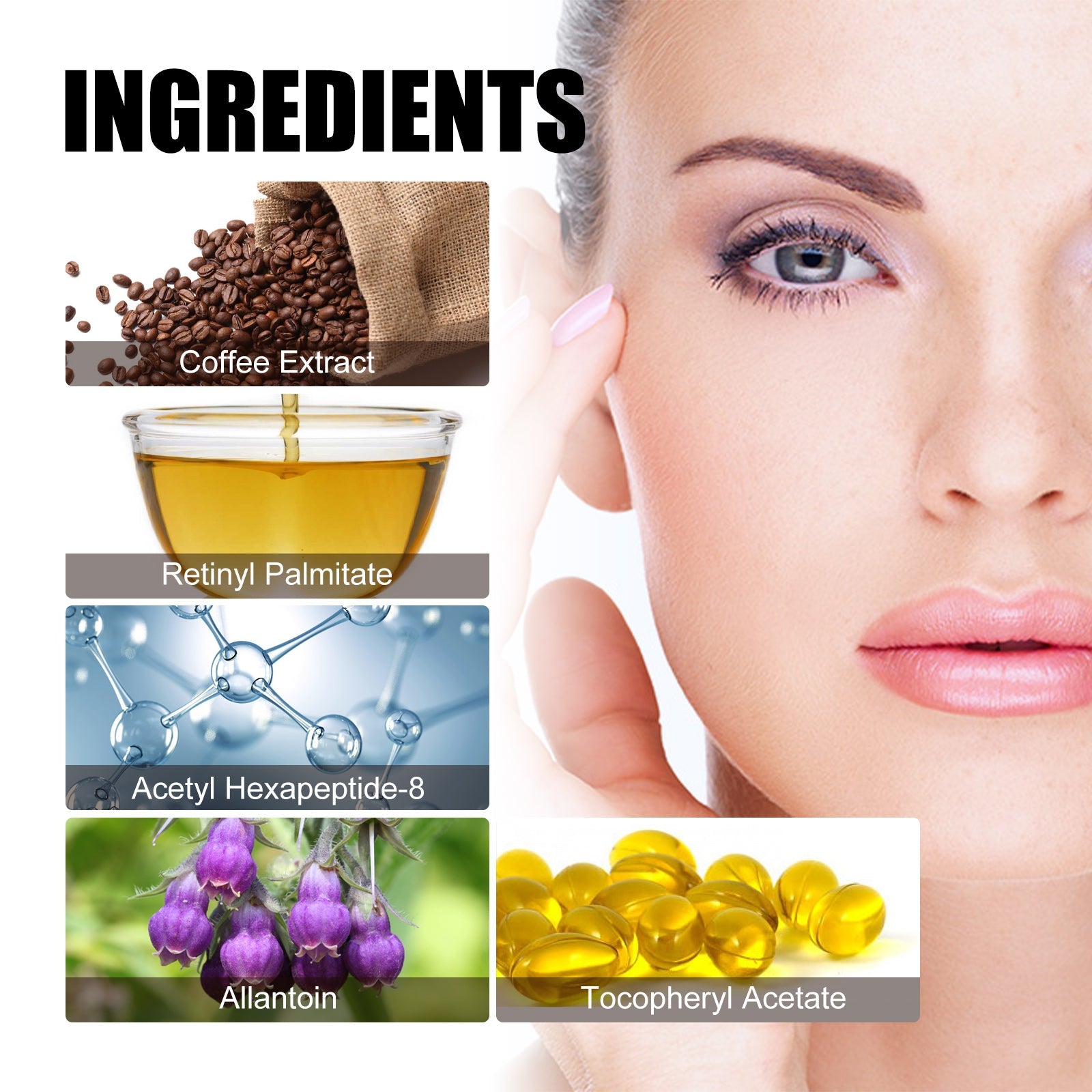 Anti-wrinkle Eye Cream, Moisturizing Smooth Firming Skin Smoothing Eye Fine Lines Massage Eye Cream