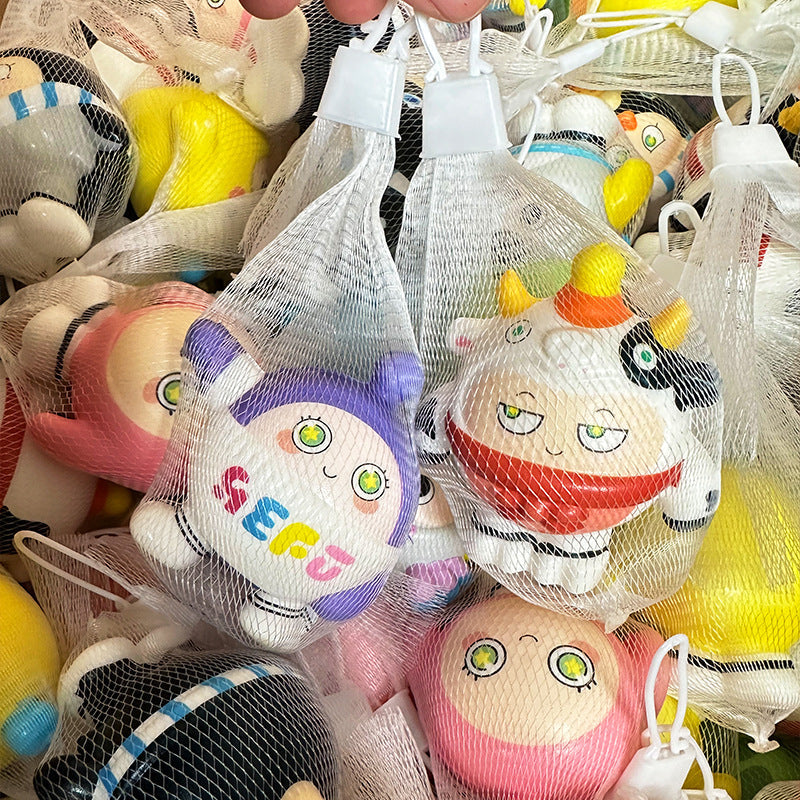 Netbag Egg Boy Party Pinch Music Stress Relief Toy Slow Rebound Ventilatory Artifact Cartoon Stress Relief Student Small Gift Item