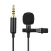 Andoer EY-510A Mini Portable Clip-on Lapel Lavalier Condenser Mic Wired Microphone for iPhone iPad Android Smartphone DSLRCamera - Black