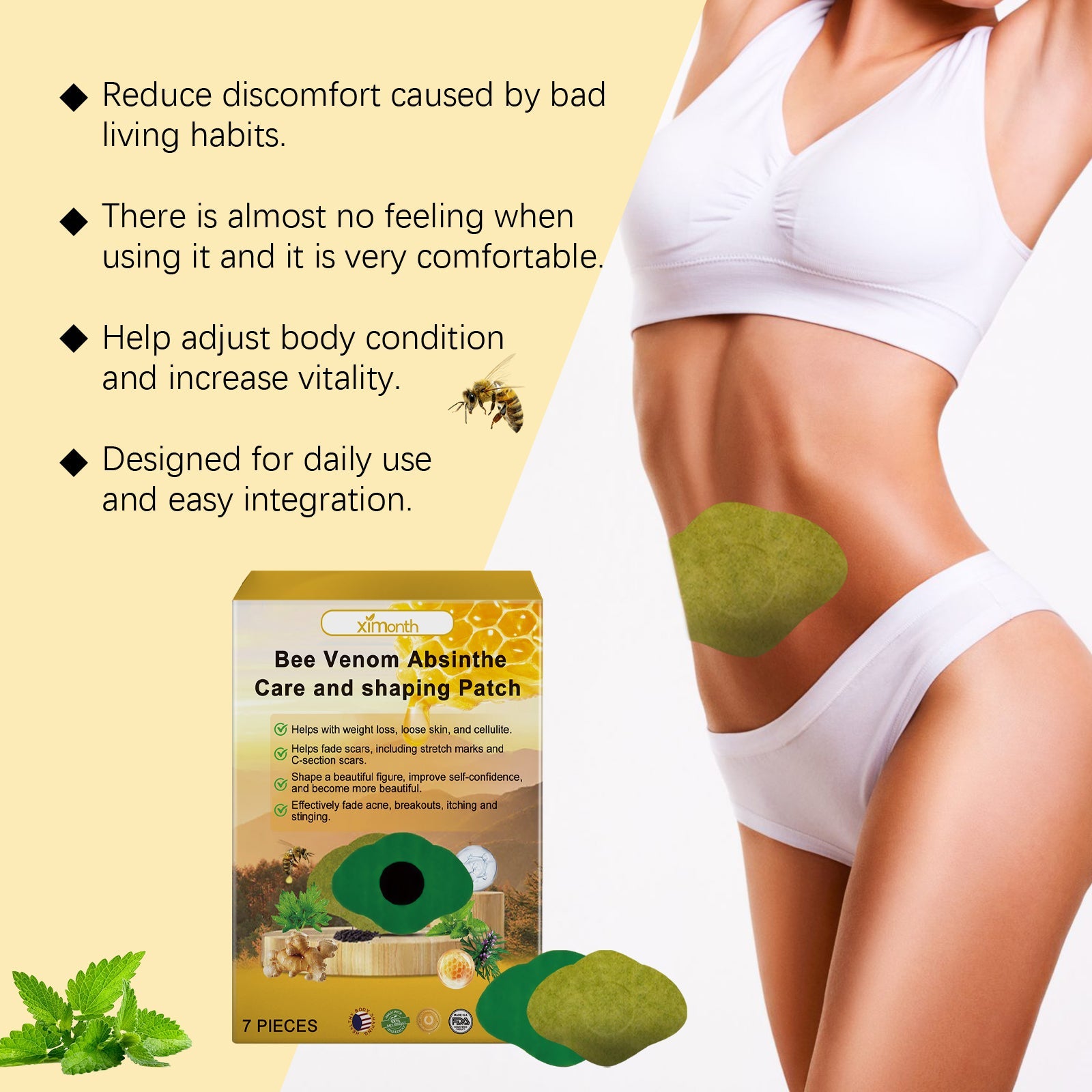 Beesvenom Slimming And Shaping Stick With Beesvenom Essence Body Care For Firming Skin Curves And Body Shaping Stick