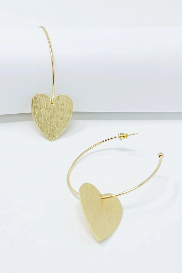 No Games Heart Hoop Earrings - Gifts for You 'n Me