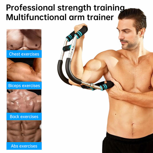 Adjustable Spring Twister Arm Exerciser: Strengthen forearms, triceps & chest. Portable home fitness gear.