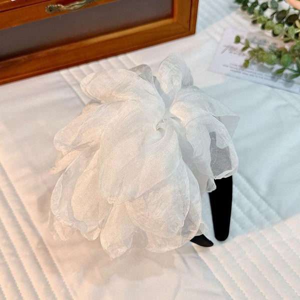 Handmade European and American headbands with versatile fabric flower hair accessories