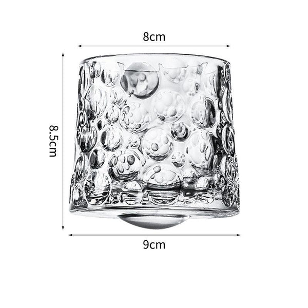 Hand drawn rotating glass cups multiple multi-purpose whiskey glasses rotating glass cups