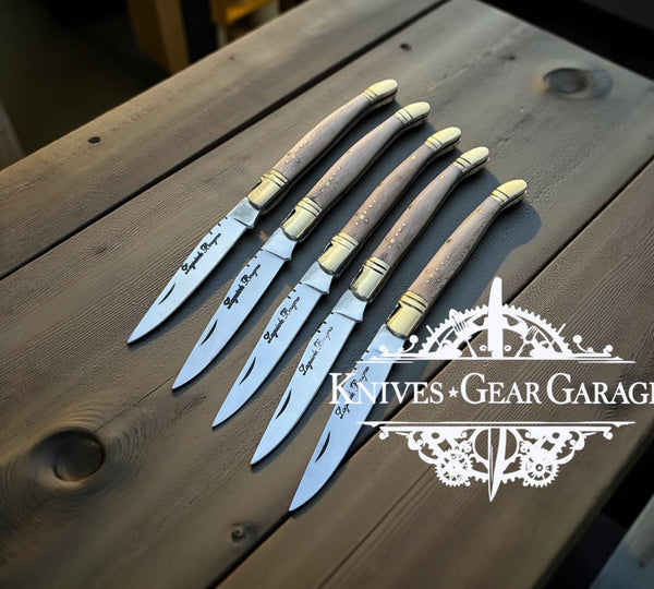 Custom Handmade Laguiole Bougna J2 Steel Hunting Knife – 10