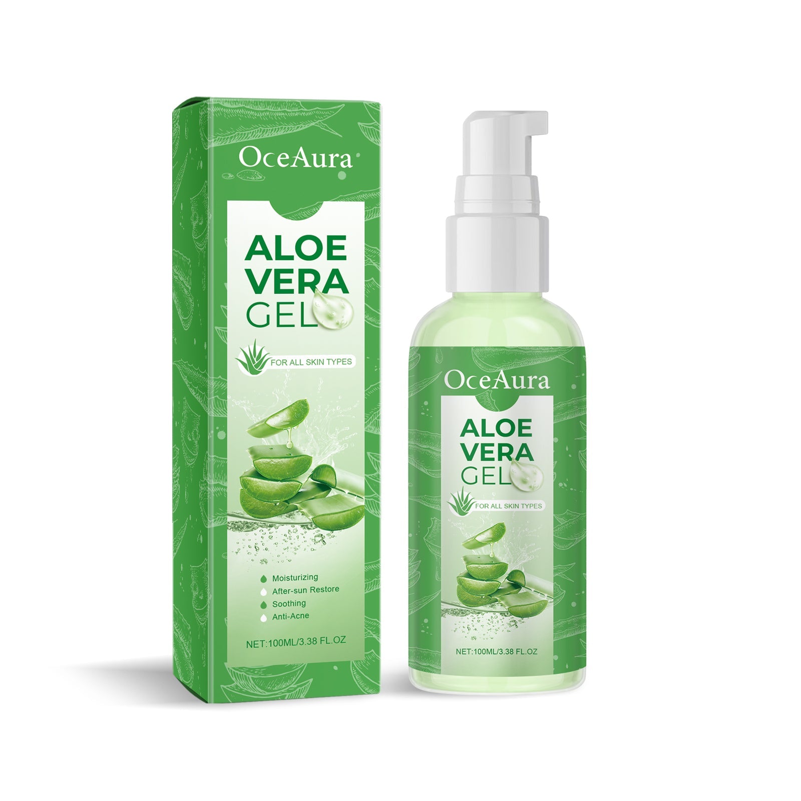 Aloe Vera Nourishing And Moisturizing Gel Gently Hydrates And Refreshes Skin Moisturizing And Cooling Care Gel