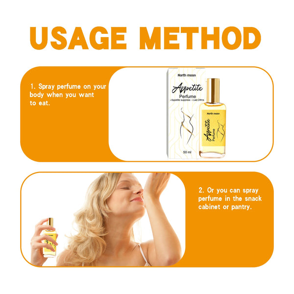 North moon Appetite Suppression Perpume, Light Fragrance Natural Fragrance Body Firming Skin Belly Bye Meat Slimming Spray