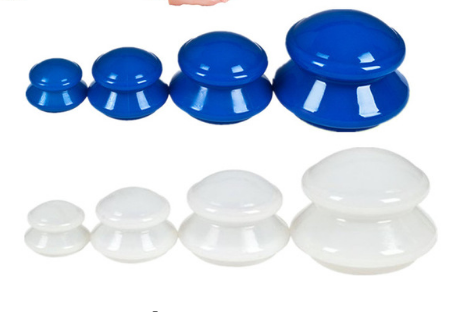 4Pcs Moisture Absorber Anti Cellulite Vacuum Cupping Cup Silicone Family Facial Body Massage Therapy Cupping Cup Set 4 Size