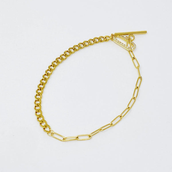 Mixed Chain Glam Toggle Anklet - Gifts for You 'n Me