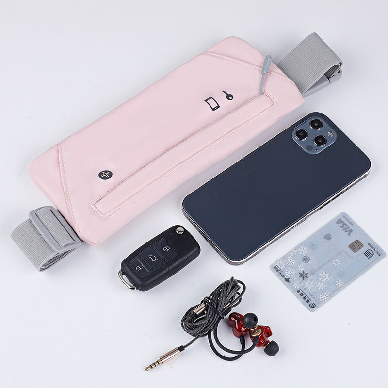 Sports chest waist bag dual-use men's and women's lightweight high-end super Pu crossbody bag outdoor internet famous running phone bag