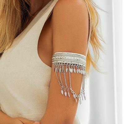 Western cowboy style metal tassel arm chain arm chain Dunhuang chain retro cross-border arm bracelet jewelry