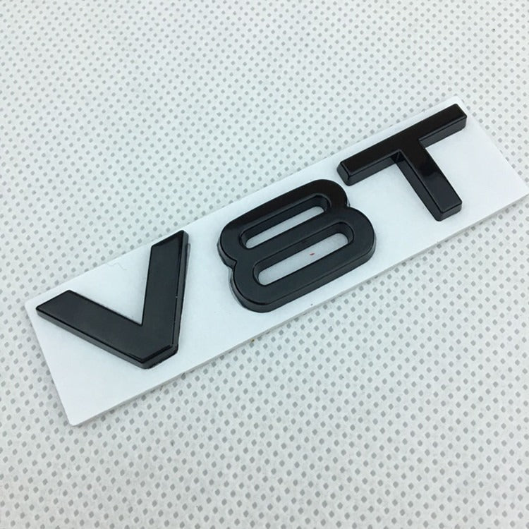 Suitable for Audi V6T V8T metal logo A4LA6LS7Q5Q3 displacement personalized modification leaf plate car sticker