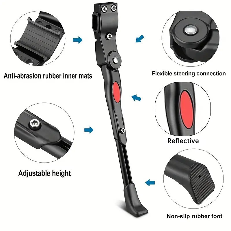 Adjustable bicycle rack, parking rack, side rack for 22, 24, 26 - inch mountain bikes