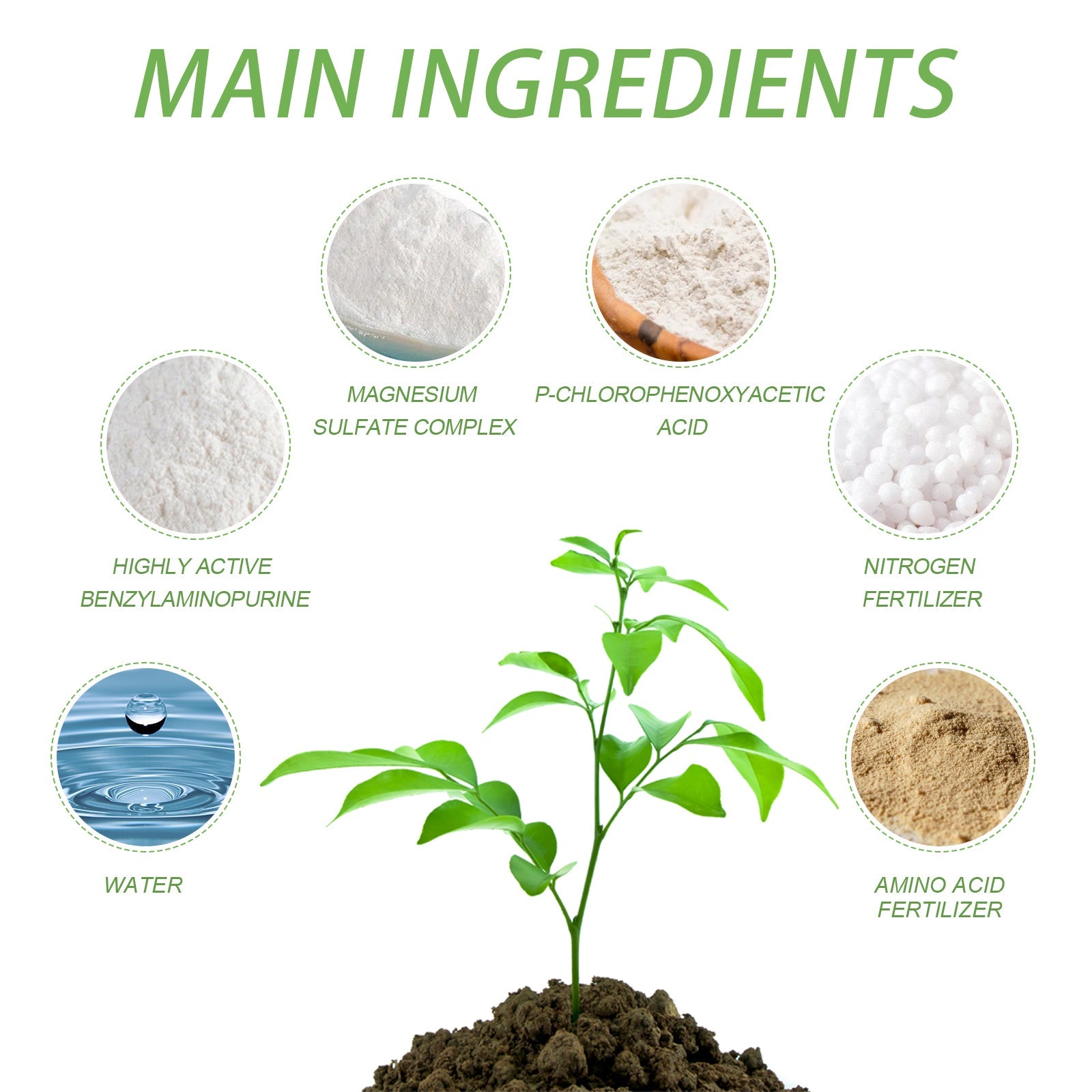 Plant Nutrient, Flower Pot Lawn Green Leaf Plant Fertilizer Root Growth Nutrient