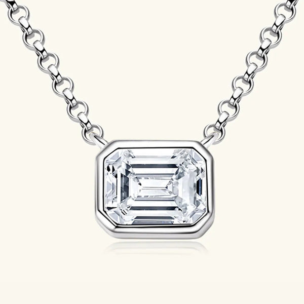 1 Carat Moissanite 925 Sterling Silver Pendant Necklace - Gifts for You 'n Me