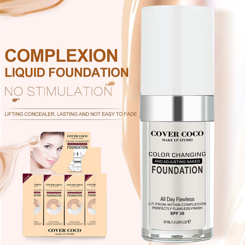Color Changing Liquid Foundation Temperature Changing Complexion Liquid Foundation Color Changing Brightening Concealer Liquid Bb Cream