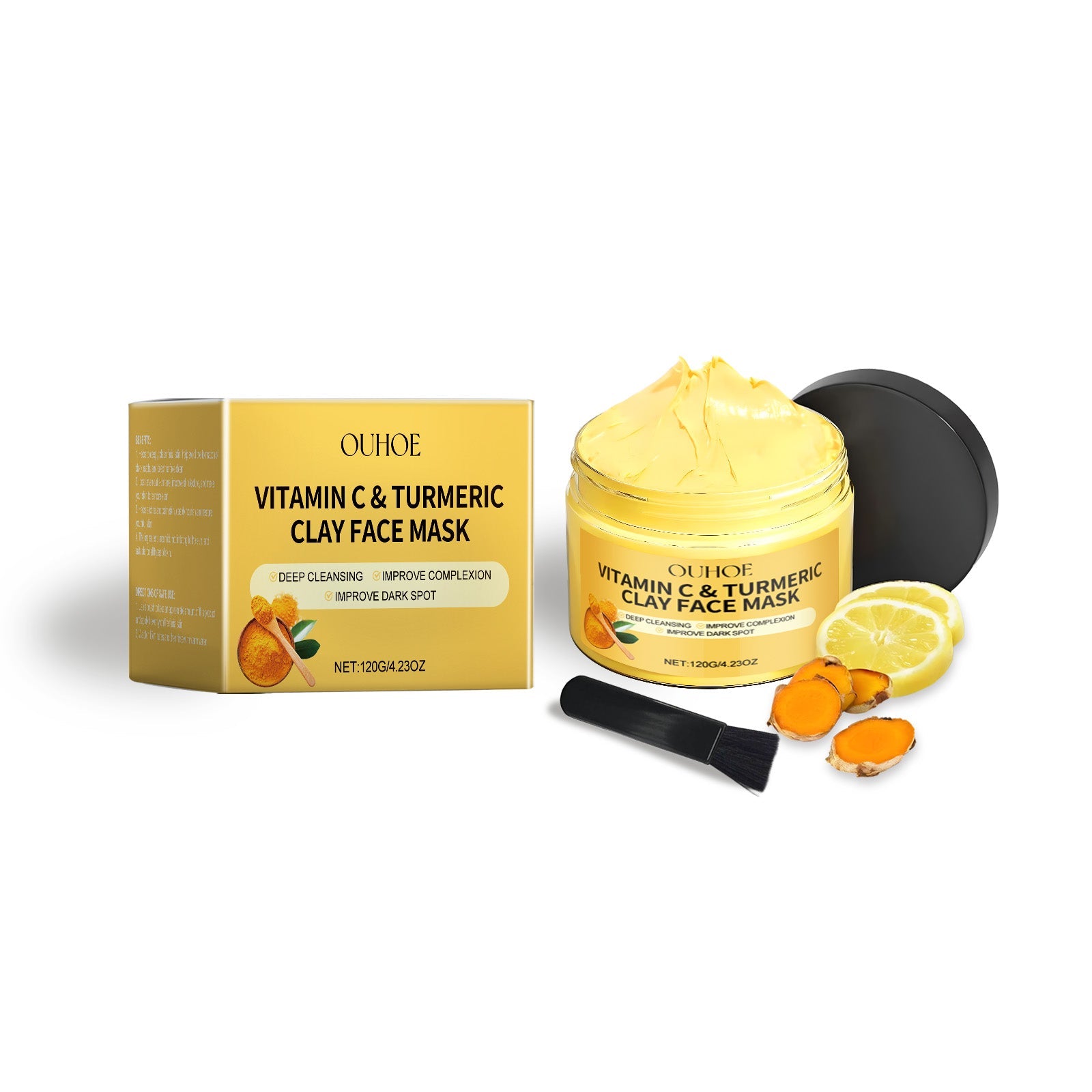 Vitamin C Turmeric Mud Film, Soft And Bright, Nourishing Facial Skin Moisturizing And Hydrating Turmeric Mud Film