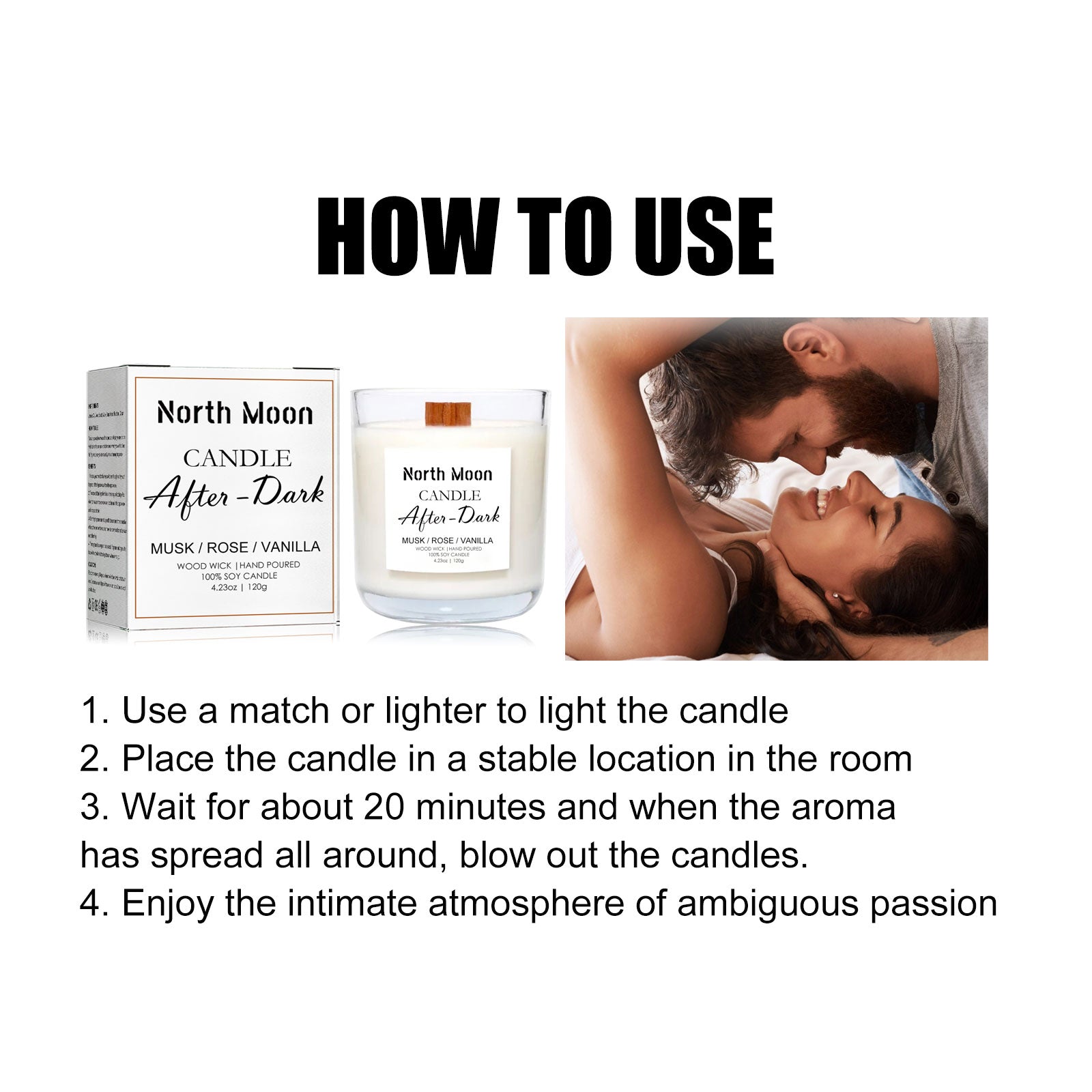 Candle Aromatherapy, Natural Fresh Lasting Fragrance Gift Romantic Home Bedroom Solid Fragrance