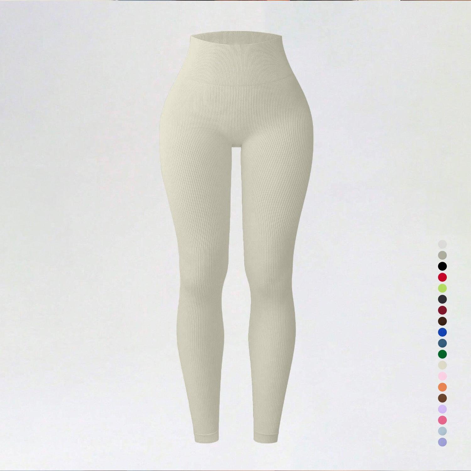 Threaded autumn and winter yoga pants seamless fitness pants high waisted sports yoga clothes leggings