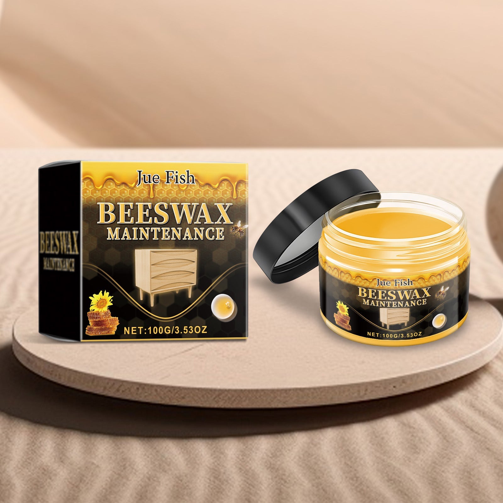 Beeswax Furniture Polishing Paste, Multi-Purpose Beeswax Home Cleaning And Maintenance Furniture Care Polish