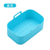 Air fryer thickened silicone pad barbecue plates ovens microwave ovens insulation rectangular trays - Blue - rectangular 102g