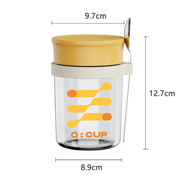 Glass oatmeal breakfast cup home milk cup with spoon bowl water cup with coffee cup