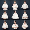 Bride's wedding dress fur shawl women's warm white cloak cheongsam jacket red cloak