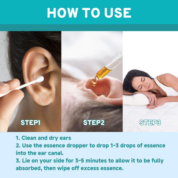 Clear Ear Support Elixir, Relieve Tinnitus Ear Discomfort Inner Ear Obstruction Clean Ear Health Care Solution