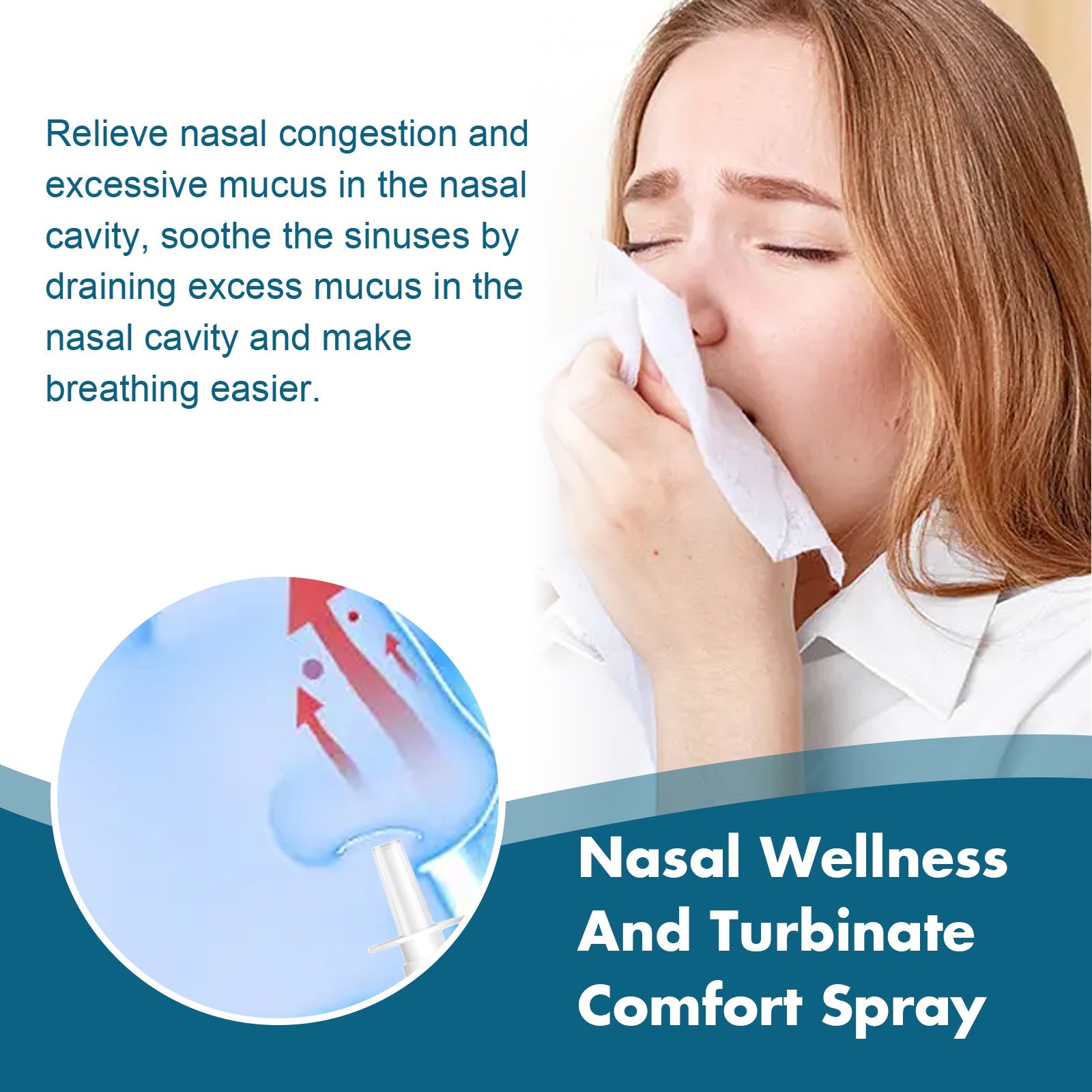 Nasal Spray Relieves Nasal Congestion, Itchy Nose, Nasal Irritation And Nasal Cleansing Care Nasal Spray