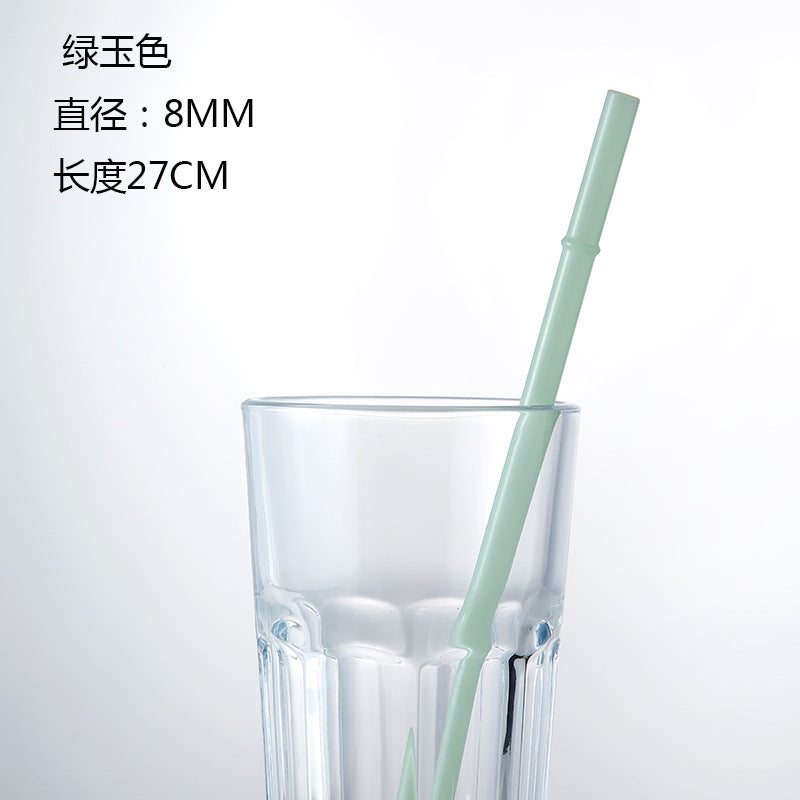 Eco-Friendly High Borosilicate Glass Straw Durable Heat-Resistant Starbucks Kids Straw 27cm Customized