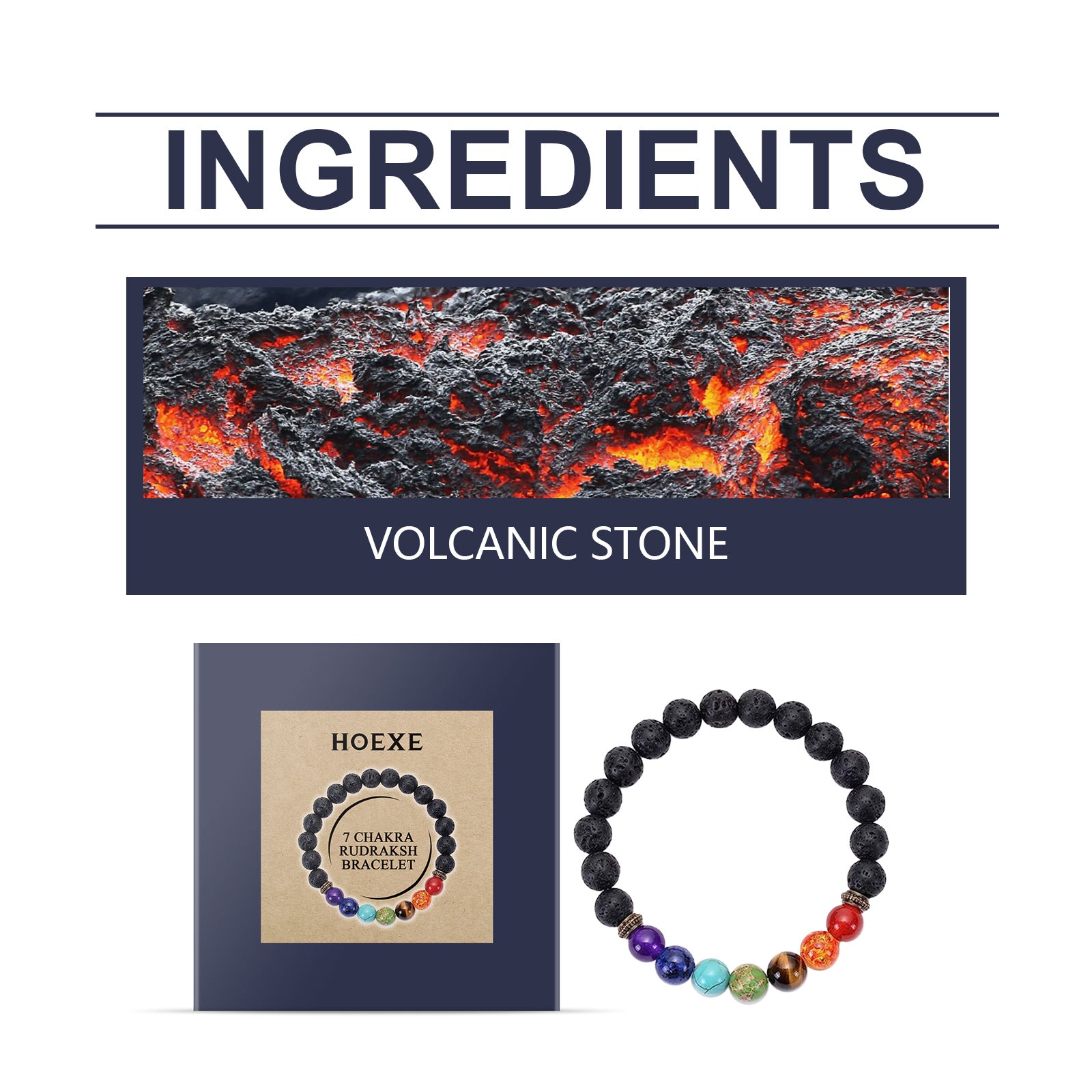 Colorful Volcanic Stone Bracelet Jewelry Beads Bracelet Colorful Volcanic Stone Bracelet Adjustable Braided Beading