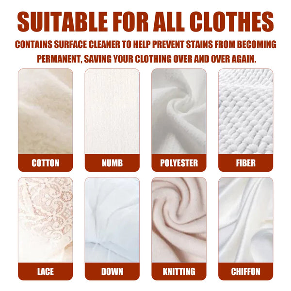 Fabric Rust Stain Remover, Clothes Decontamination Mild Cleaning Agent For Stubborn Oil Stains And Yellow Mildew Spots