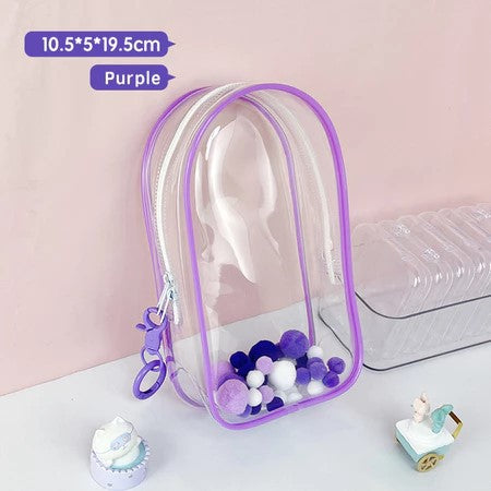 Labubu storage bag PVC high transparency thickened outdoor bag Xingdailu cotton doll exhibition walking bag labubu