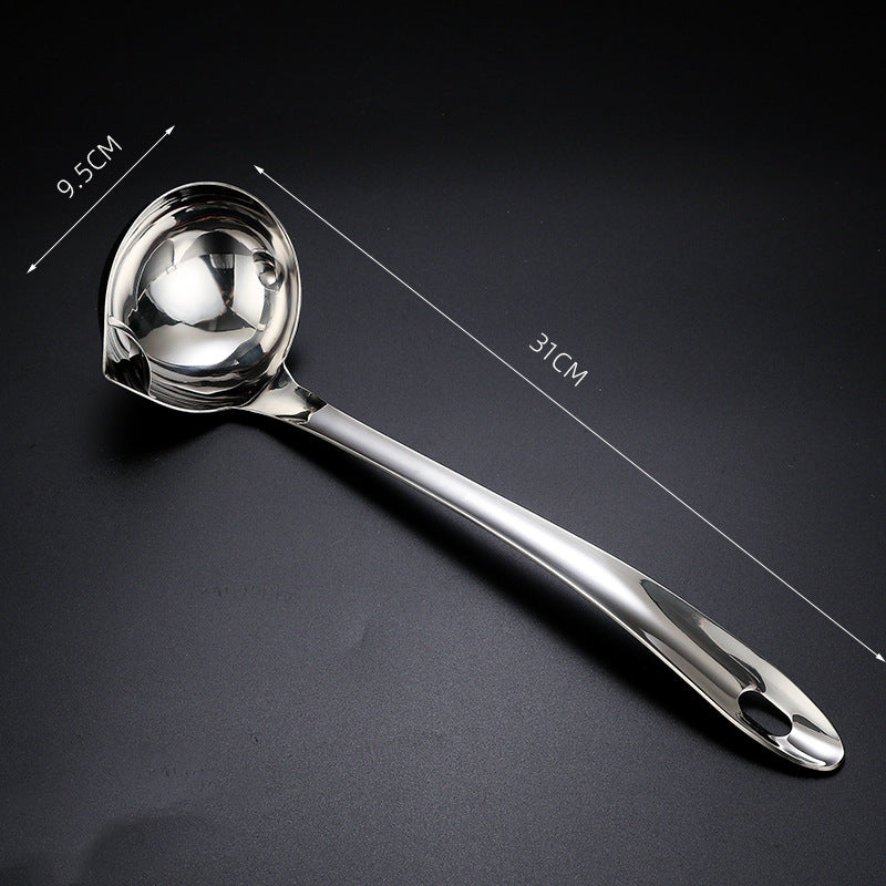 304 stainless steel oil separating spoon oil draining and filtering tool soup spoon
