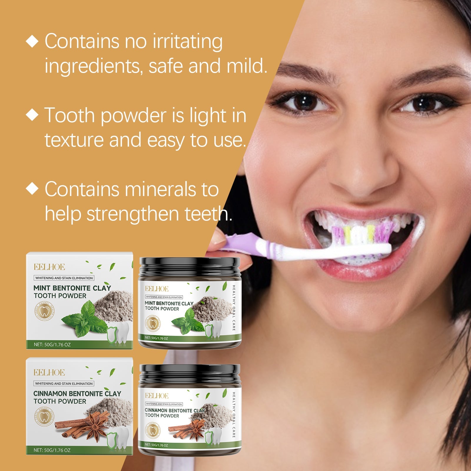 Volcanic Ash Dental Cleaning Powder Clean Bad Breath Confident Smile Teeth Cleaning Care Beauty Dental Powder