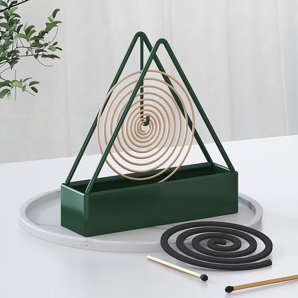 3-Legged Iron Mosquito Coil Stand   Portable, Durable & Stylish Sandalwood Design   Ideal Home Accessory for Coils