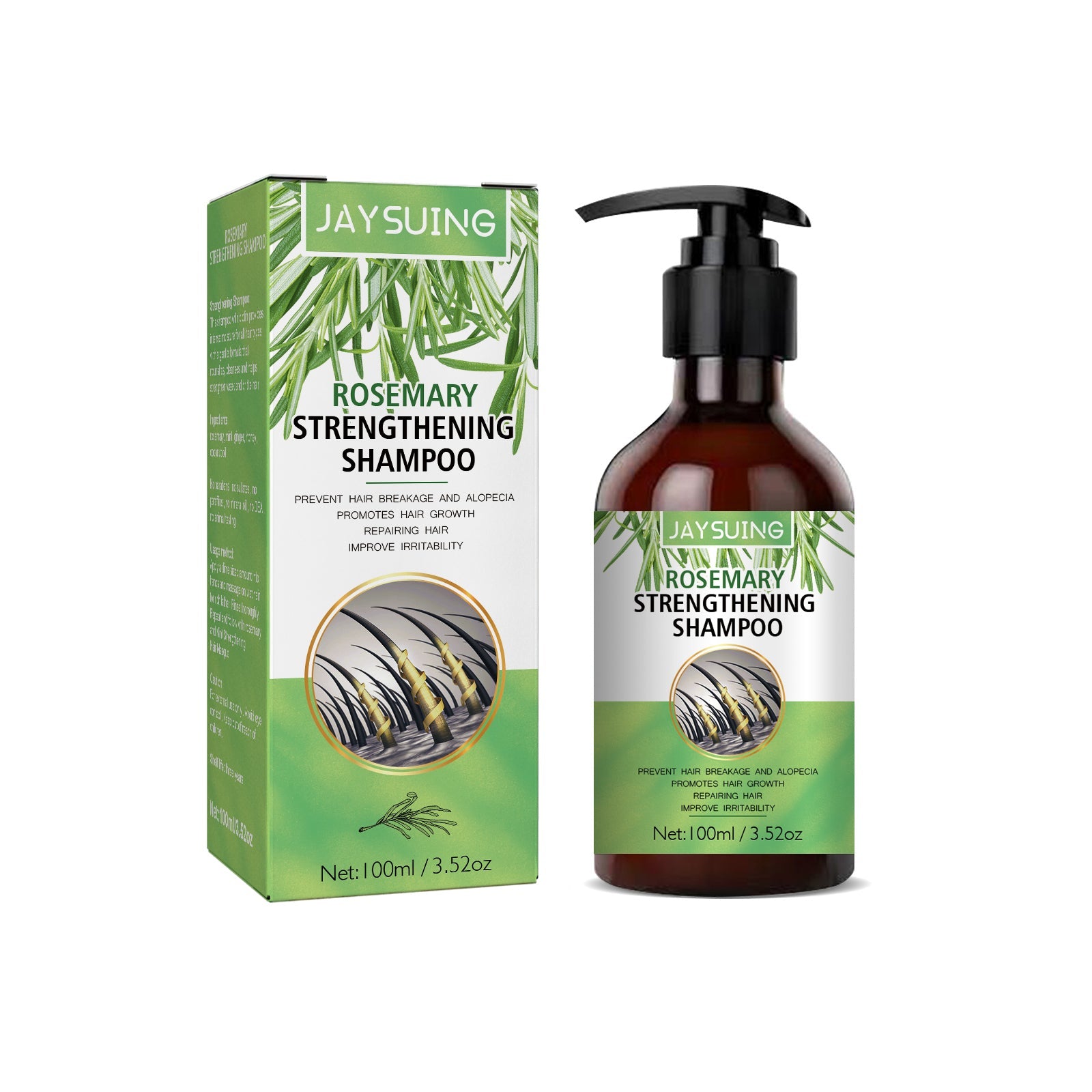 Rosemary Shampoo, Prevents Hair Loss Oil Control Fluffy And Smooth Shampoo
