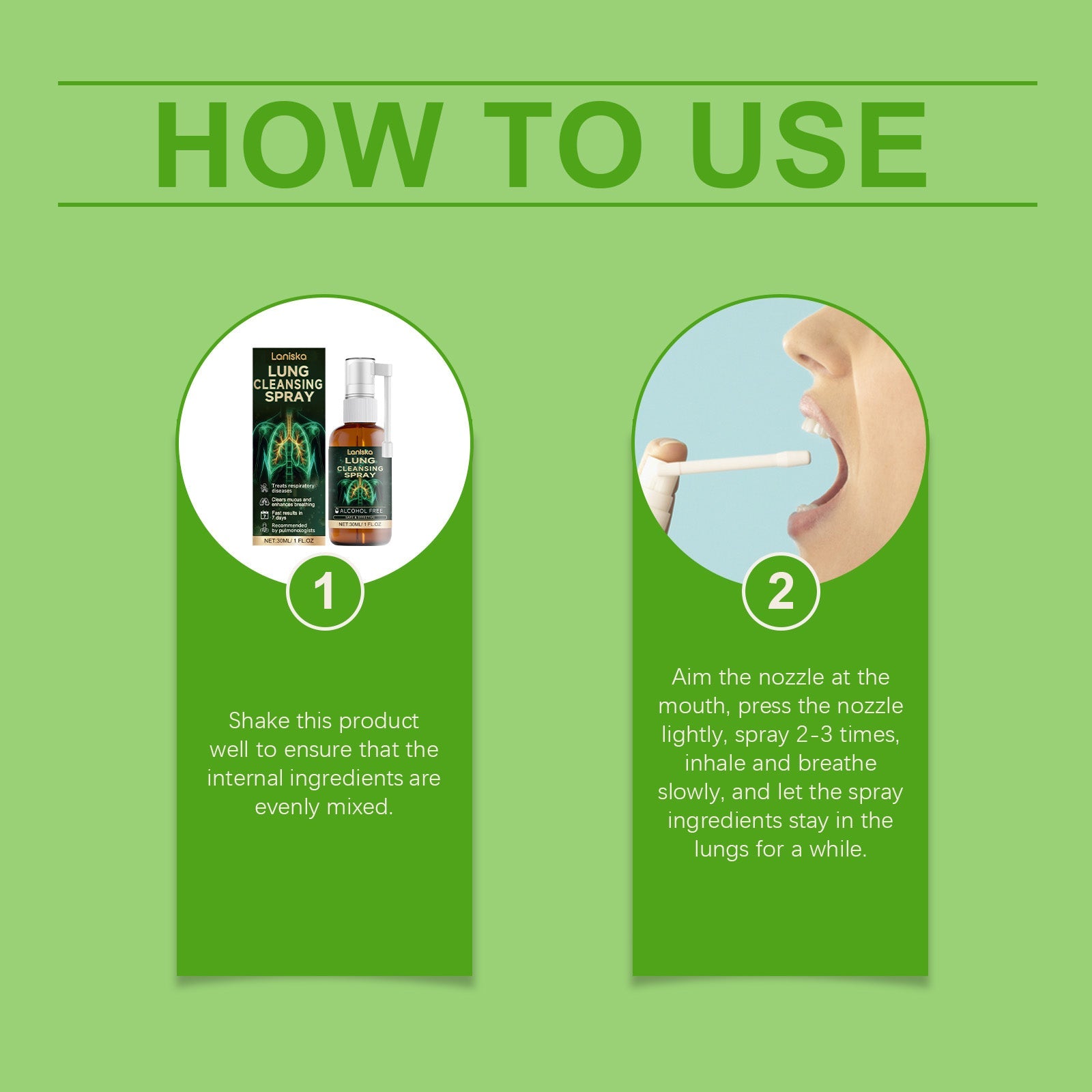 Herbal Body Cleansing Spray Body Repair Cough Relief Herbal Ingredients Treatment Spray