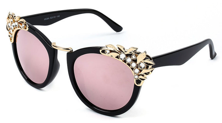 Fashion Luxury Rhinestone Cat Eye Sunglasses Women Brand Designer Mirror Lens Eyewear Men Sun Glasses Shades UV400 Oculos