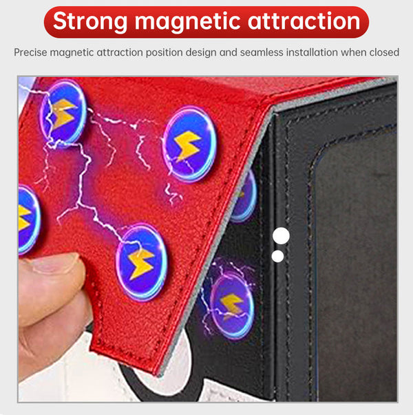 2025 New! Large - capacity Patchwork Windowed Vertical Card Box, 100+ Double - sleeved Cards