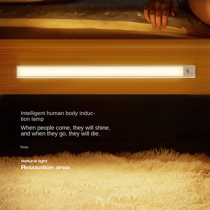 LED ultra-thin human body induction lamp magnetic self-adhesive wardrobe cabinet wine cabinet light strip