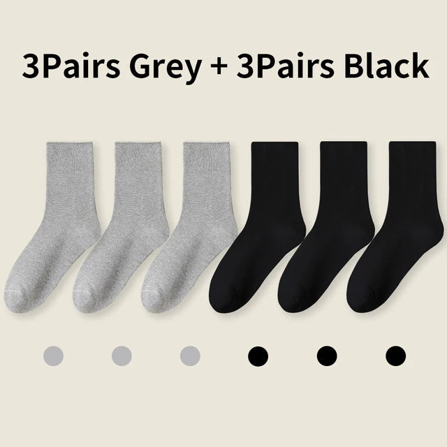 Pure cotton socks with loose cuffs for men and women
