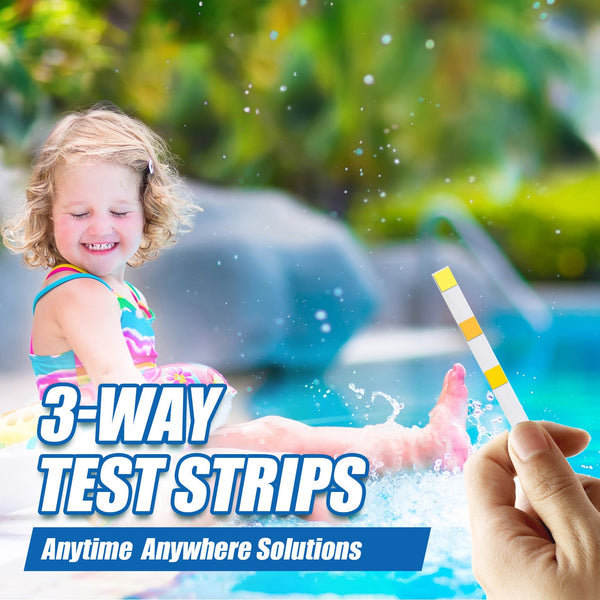 3-In-1 Ph Test, Paper Pool Water Quality Total Alkalinity Hardness Pool Clean Water Ph Test Strip