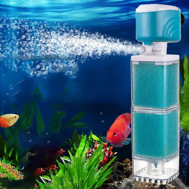 Multifunctional Aquarium Sponge Filter: Water Purifier, Pump, Wave Maker, with Suction Cup & Air Pump