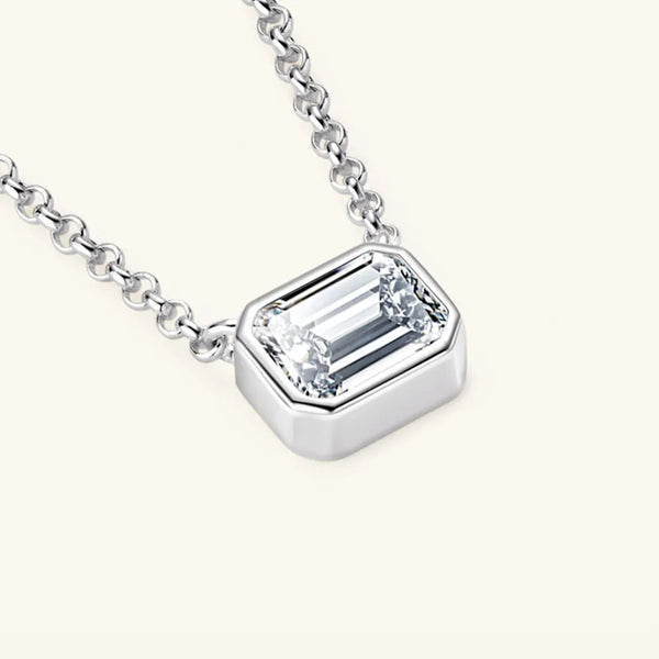 1 Carat Moissanite 925 Sterling Silver Pendant Necklace - Gifts for You 'n Me
