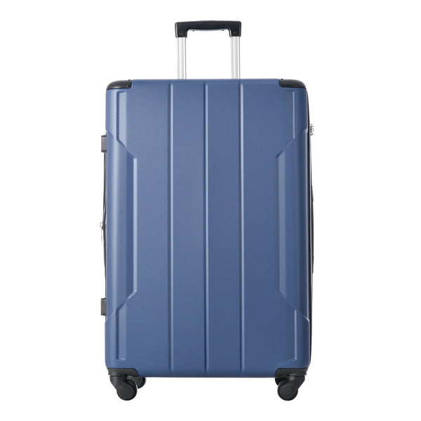 Hardshell Luggage Spinner Suitcase with TSA Lock Lightweight Expandable 24'' (Single Luggage) Blue + ABS + 24 Inch