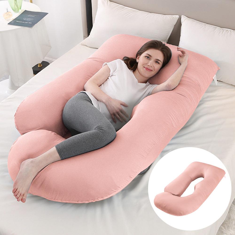 Pregnant women's pillow waist protection side sleeping slope pillow J-shaped pregnancy sleeping pillow
