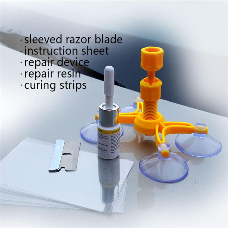 l Car Windshield Repair Tool 1 Set Repair Agent Suction Cup Auto Front Window Repairing Paintless Dent Removal Tools